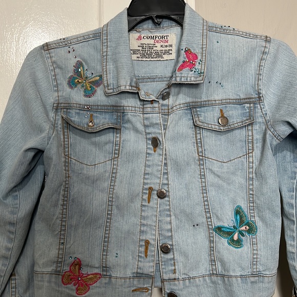 Pre owned Comfort Denim Girls Jacket Size XL (18/20) - Picture 3 of 9